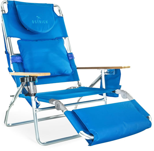 Ostrich Deluxe 3N1 Padded Beach Chair for Ultimate Comfort