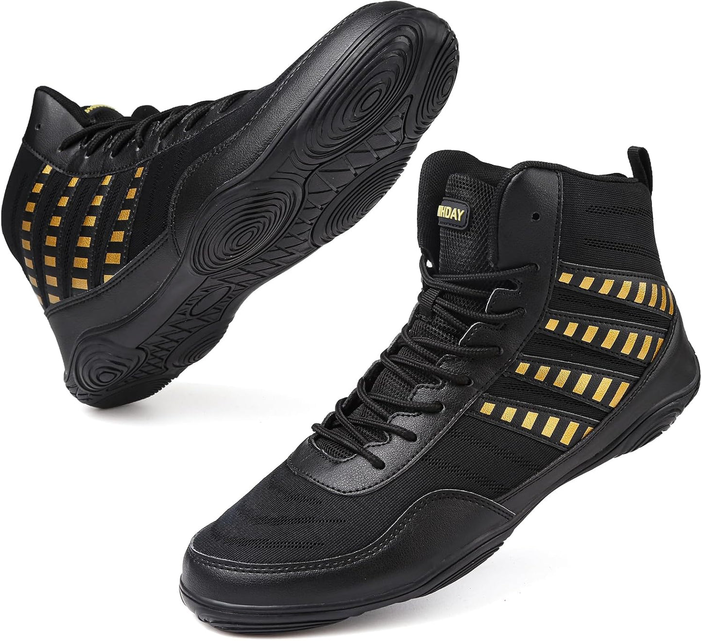 Wrestling Shoes for Men - High Top Fitness Powerlifting Boots