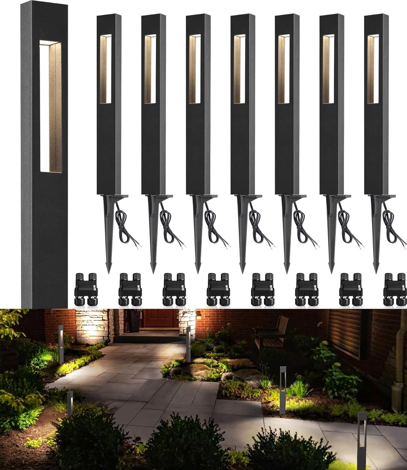 SUNVIE Low Voltage Landscape Lights for Outdoor Pathways