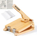 ZUJJAFY 8 in Bamboo Tortilla Press - Reinforced Wooden Tortillera