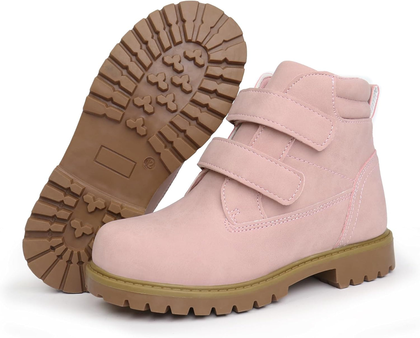 Tobfis Kids Waterproof Strap Work Boots for Outdoor Fun