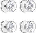 4 Pack Glass Dummy Door Knobs, Single Side Dummy Door Knob Set