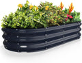 Kesfitt Raised Garden Bed Kit 4x2x1 ft - Durable Galvanized Planter