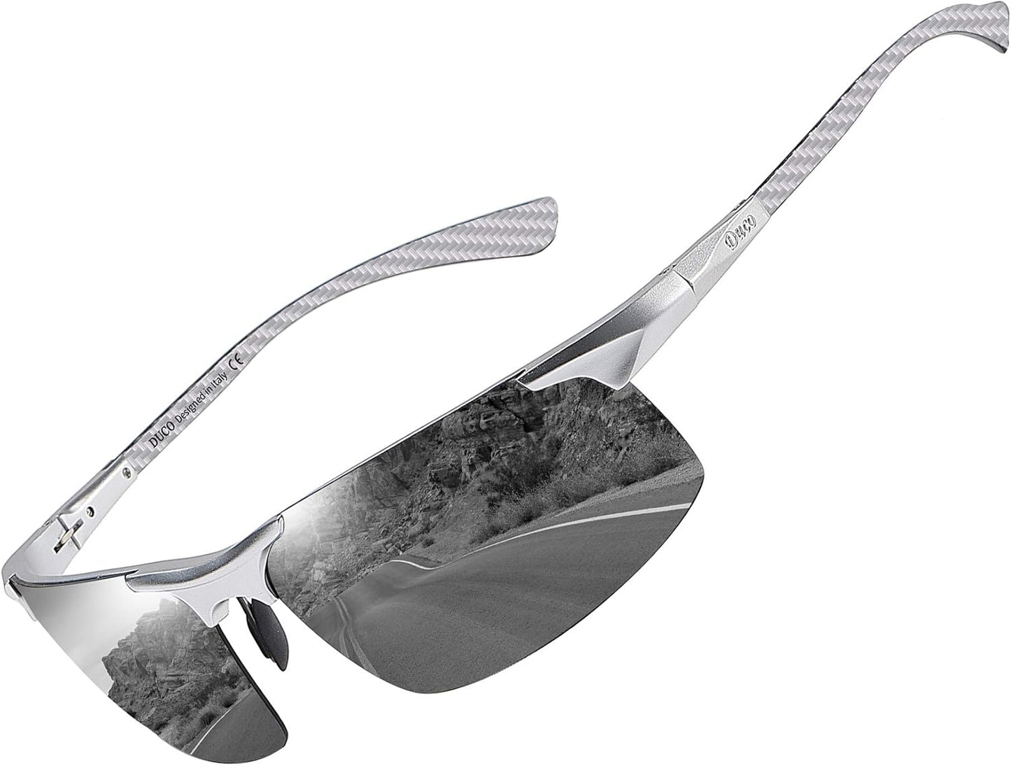 DUCO Mens Sunglasses with Polarized UV400 Protection for Sports