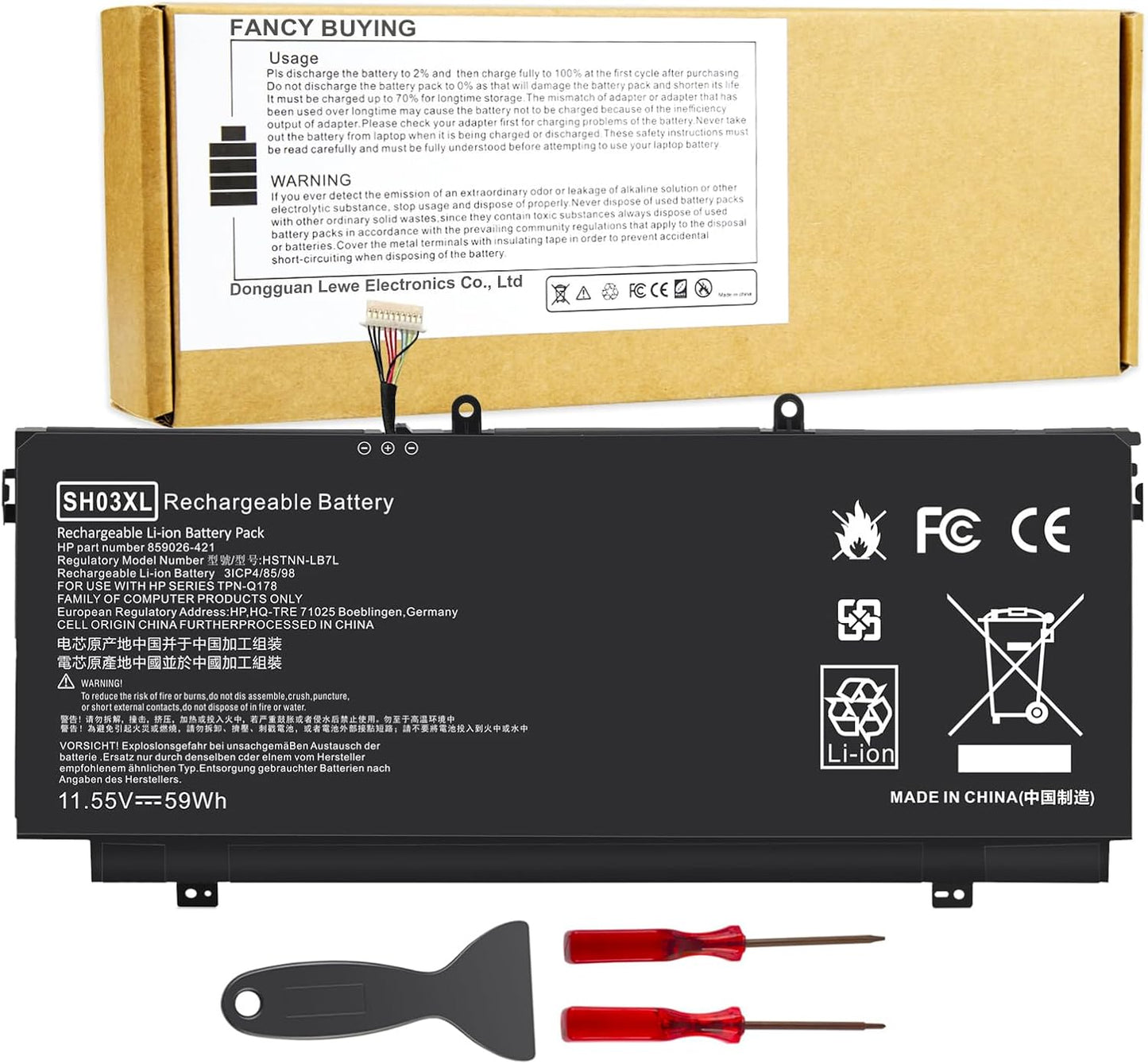 SH03XL Laptop Battery for HP Spectre X360 by Fancy Buying