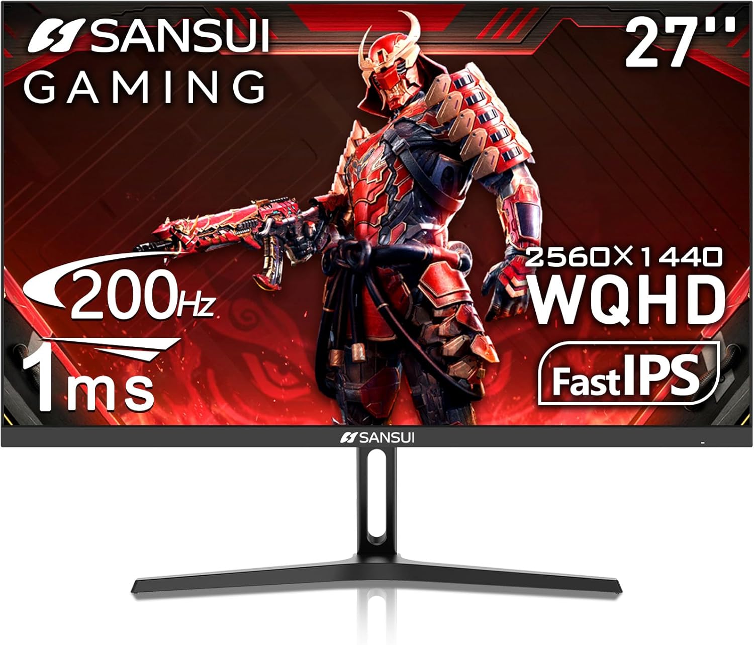SANSUI 27 Inch WQHD Gaming Monitor with 200Hz Refresh Rate