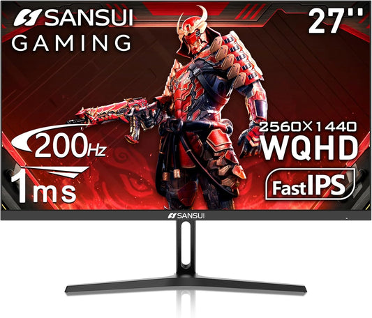 SANSUI 27 Inch WQHD Gaming Monitor with 200Hz Refresh Rate