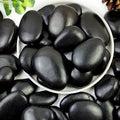 40lbs Black Rocks for Landscaping 2-3 in Polished River Pebbles