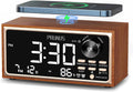 PRUNUS J-177 Retro Vintage Alarm Clock Radio with Fast Wireless