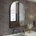 Arched Wall Mirror 26x38 in Vanity Mirror - Modern Metal Frame