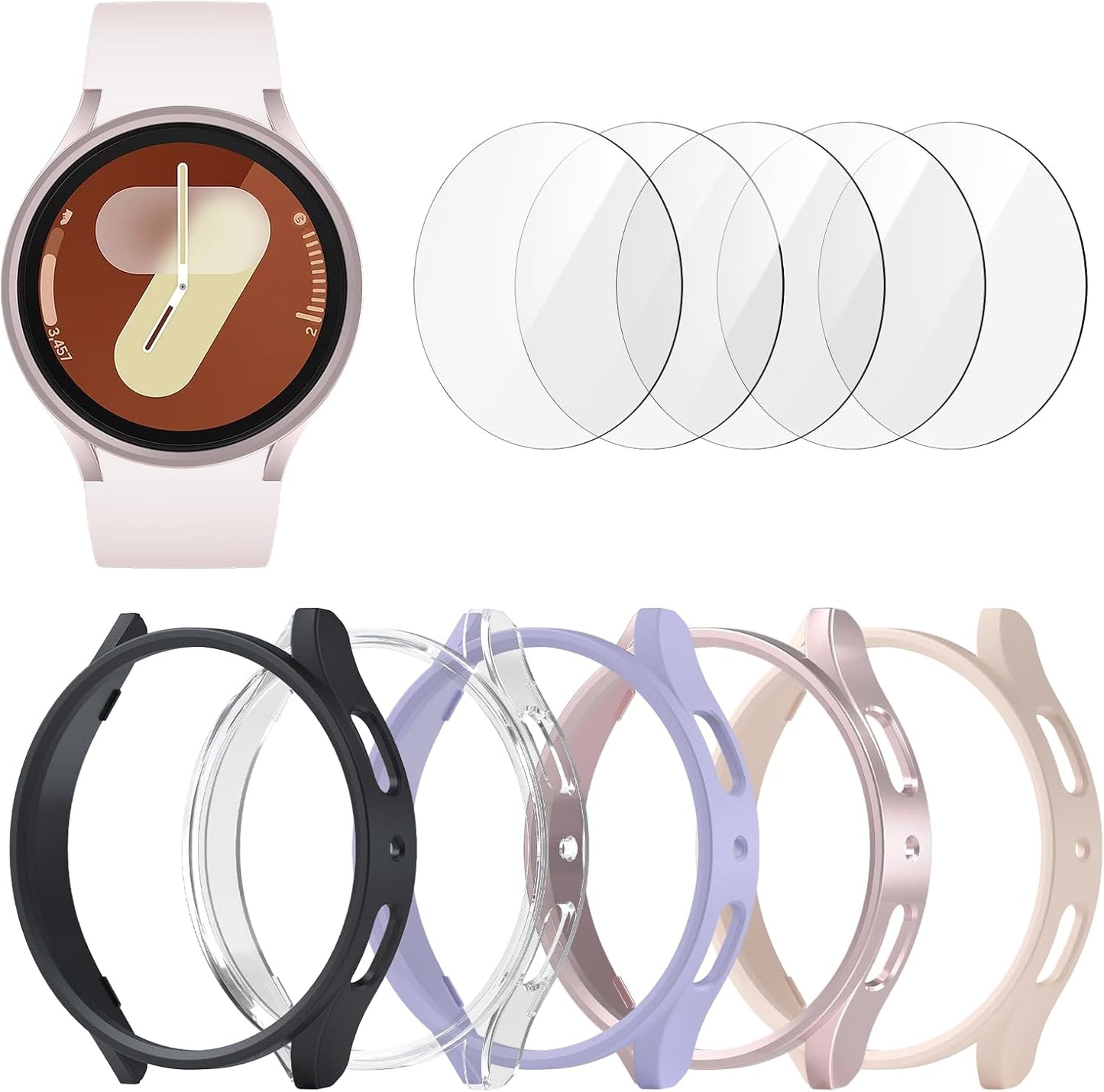 Protective 5+5 Pack for Samsung Galaxy Watch 7 44mm by BHARVEST