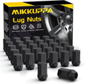 MIKKUPPA M14x1.5 Lug Nuts 32pcs - OEM Fit Black Closed End
