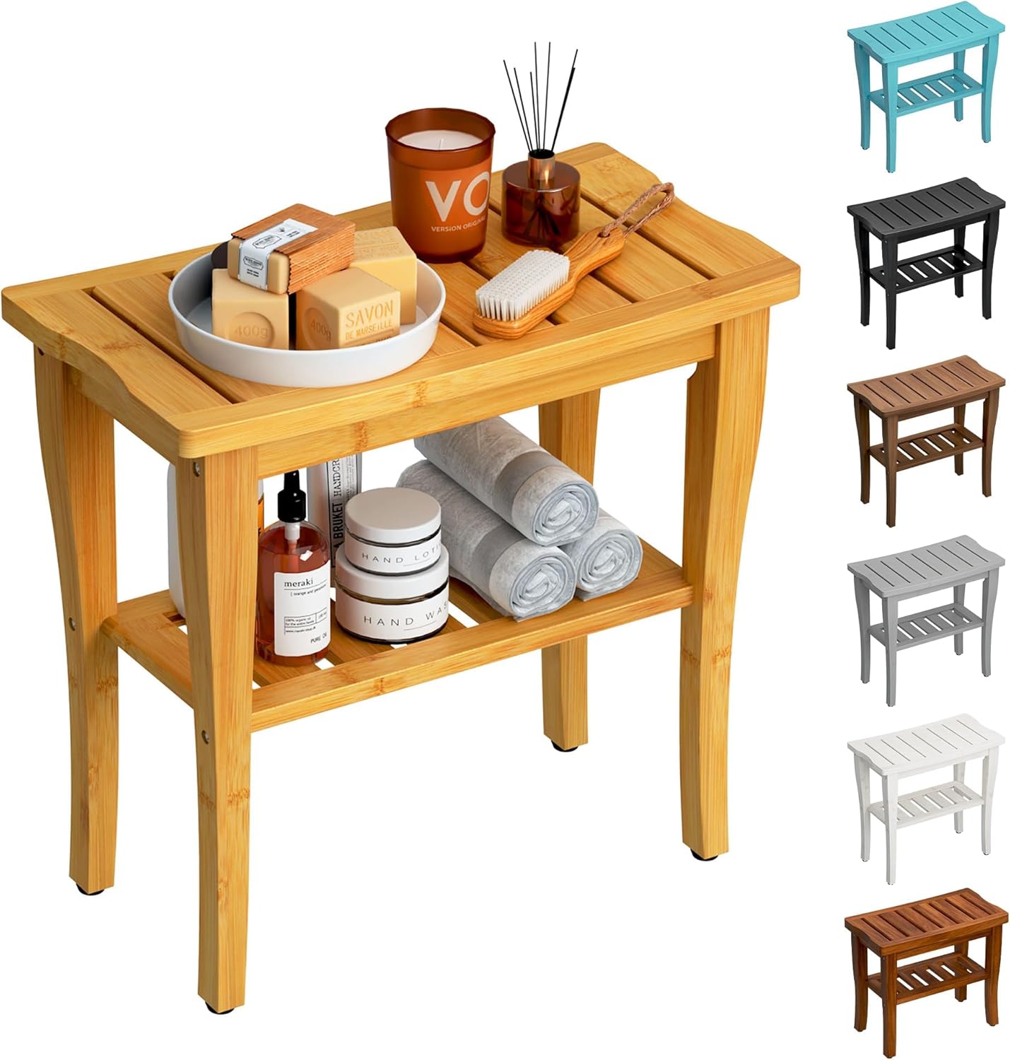 Bamboo Shower Bench: Stylish & Storage-Savvy