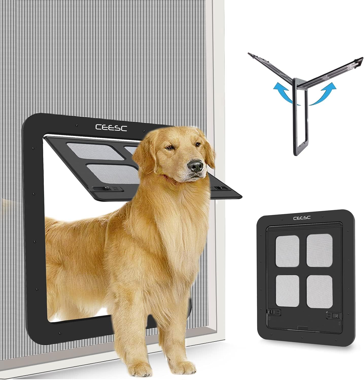CEESC Dog Screen Door for Easy Pet Access and Security
