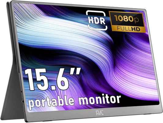 Portable FHD Monitor w/ Cover & Cables for Ultimate Convenience
