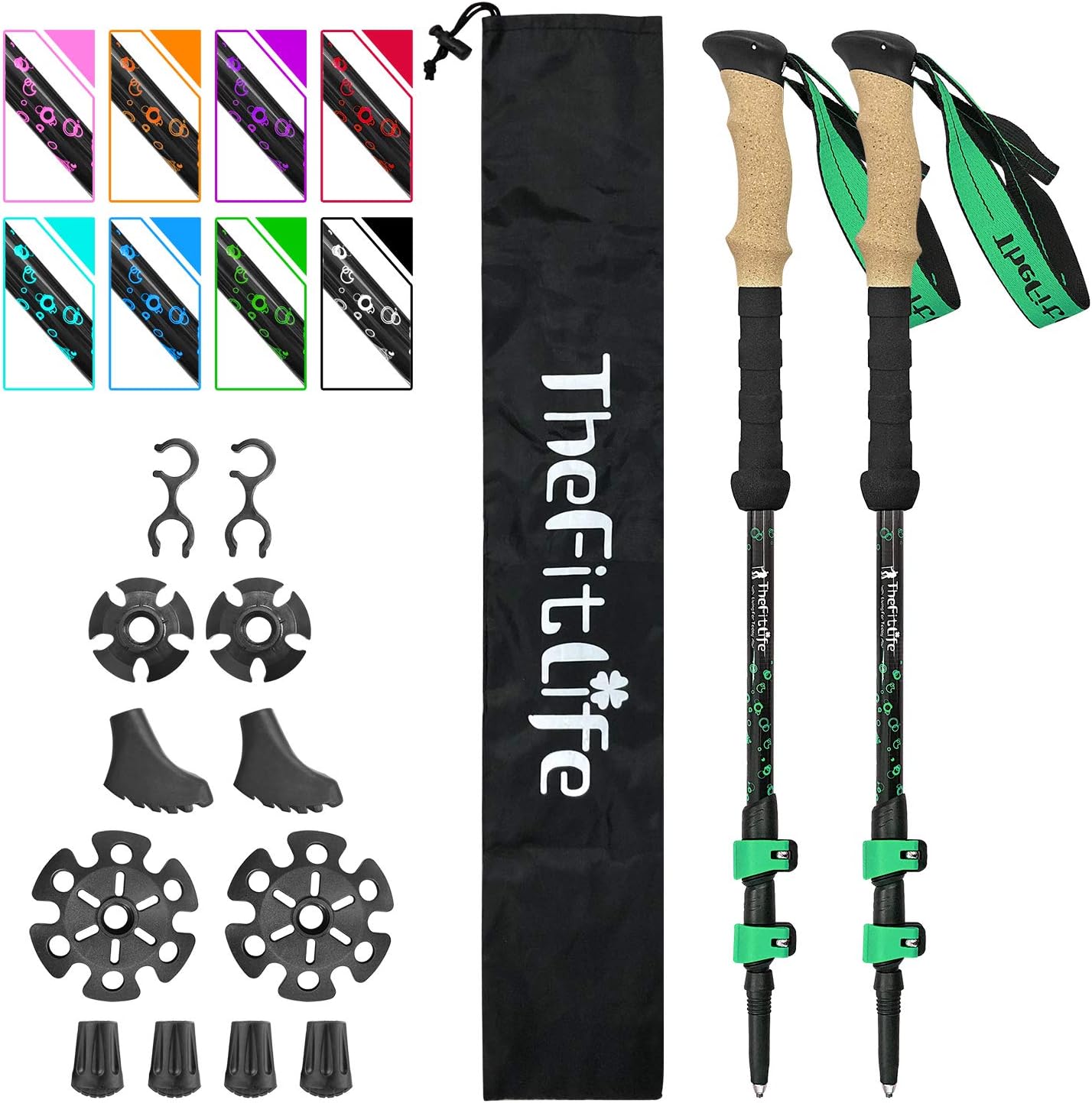 TheFitLife Ultralight Carbon Fiber Trekking Poles