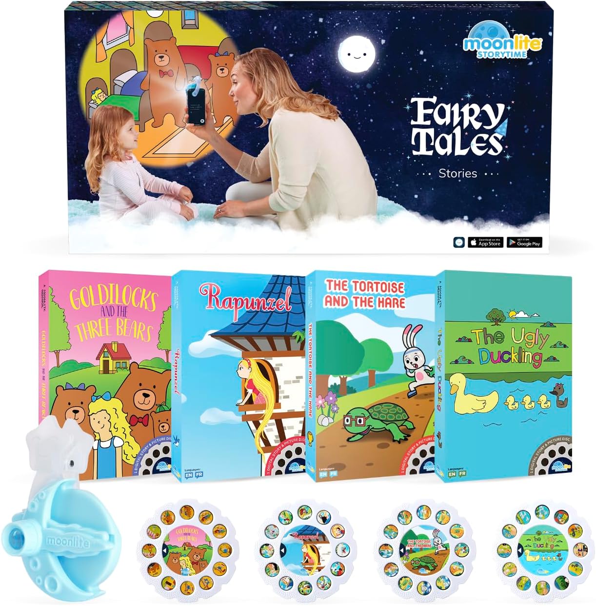 Moonlite Storytime Mini Projector for Magical Reading Fun