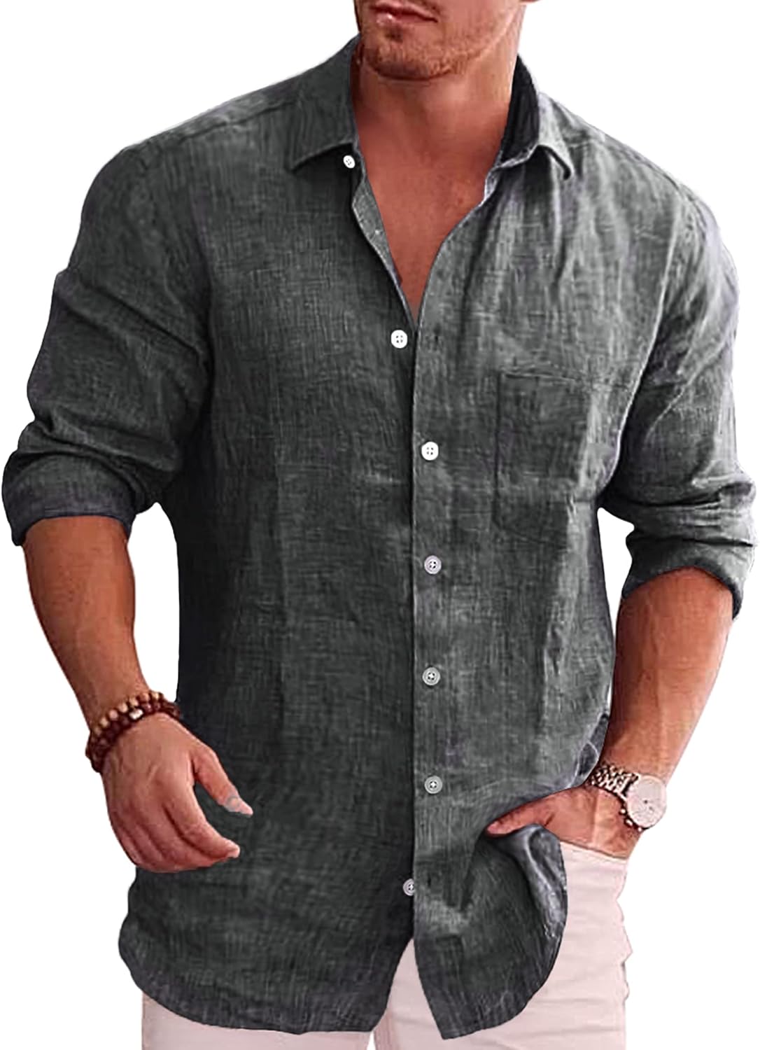 COOFANDY Men's Casual Button Down Shirt for All Seasons