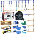 Ultimate Ninja Warrior Course for Kids - 600 lbs Capacity, 8 Accessories - Monkey Bar, Rope Ladder