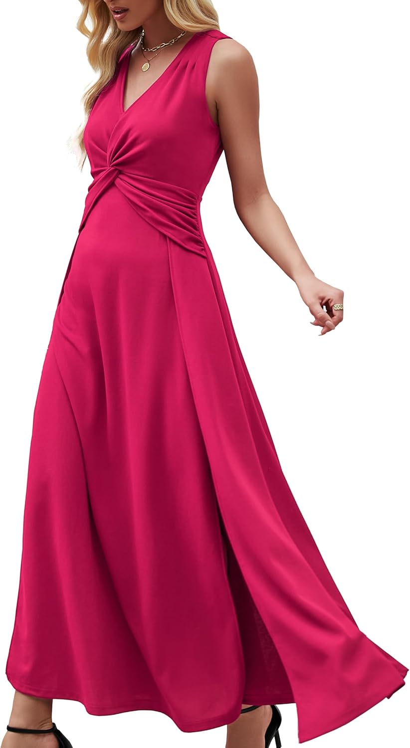 Elegant Wedding Guest Dresses for Women with V Neck Design