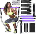 Pilates Bar Kit with Resistance Bands for Home Fitness Workouts