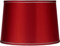 Sydnee Satin Red Large Drum Lamp Shade 14in Top x 16in Bottom