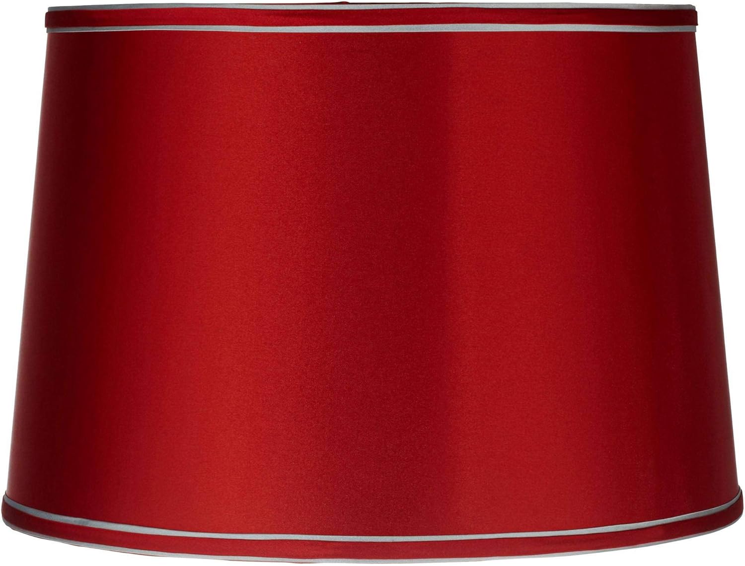 Sydnee Satin Red Large Drum Lamp Shade for Elegant Lighting