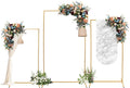 Wedding Arches for Ceremony Rectangular Backdrop Stand - Elegant Gold