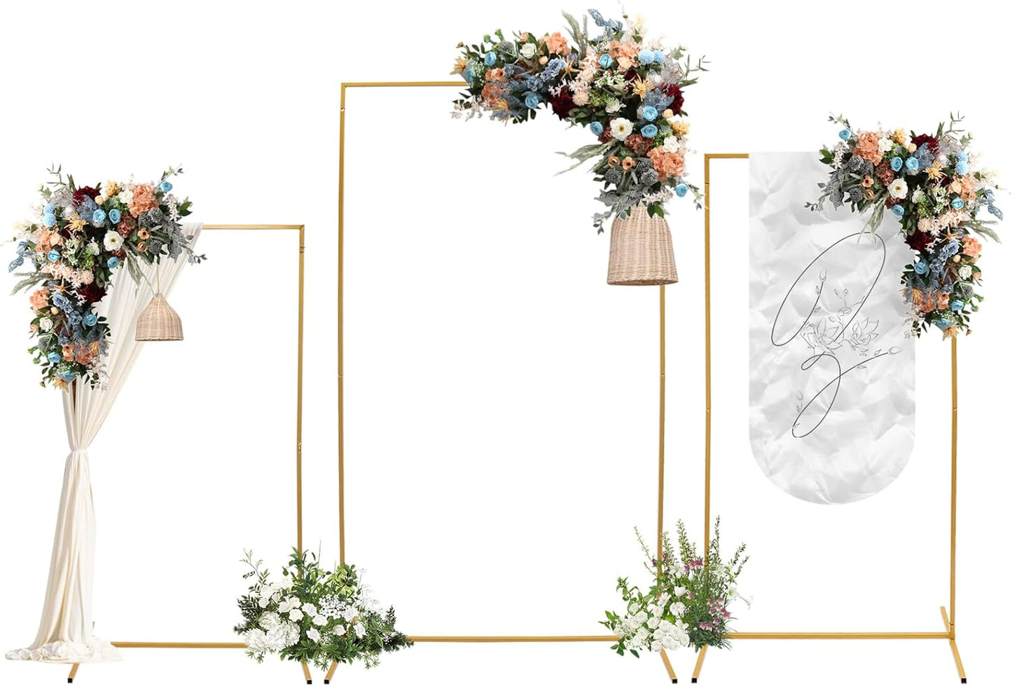 Elegant Wedding Arches for Ceremony and Backdrop Stand Set