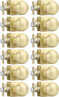 Gold Passage Door Knobs Interior Brushed Gold - Pack of 12