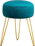 LUE BONA Teal Vanity Stool for Makeup Room and Living Spaces