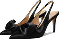 Women's Slingback Heels with Bow Pointed Toe Pumps - Elegant 3.3in all