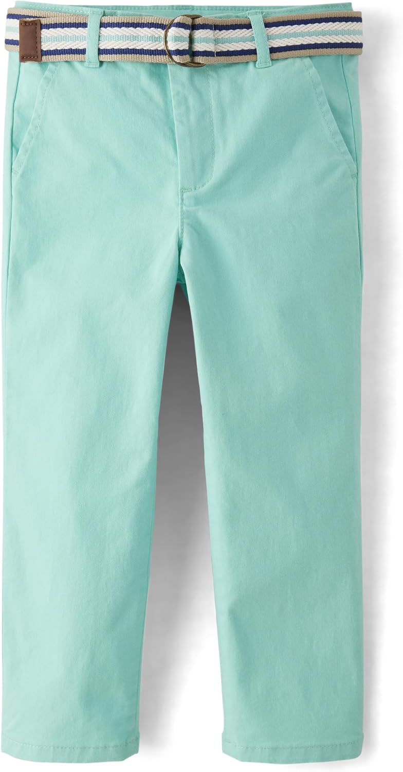 Stylish Baby Boys' and Toddler Belted Chino Pants for Spring Fun