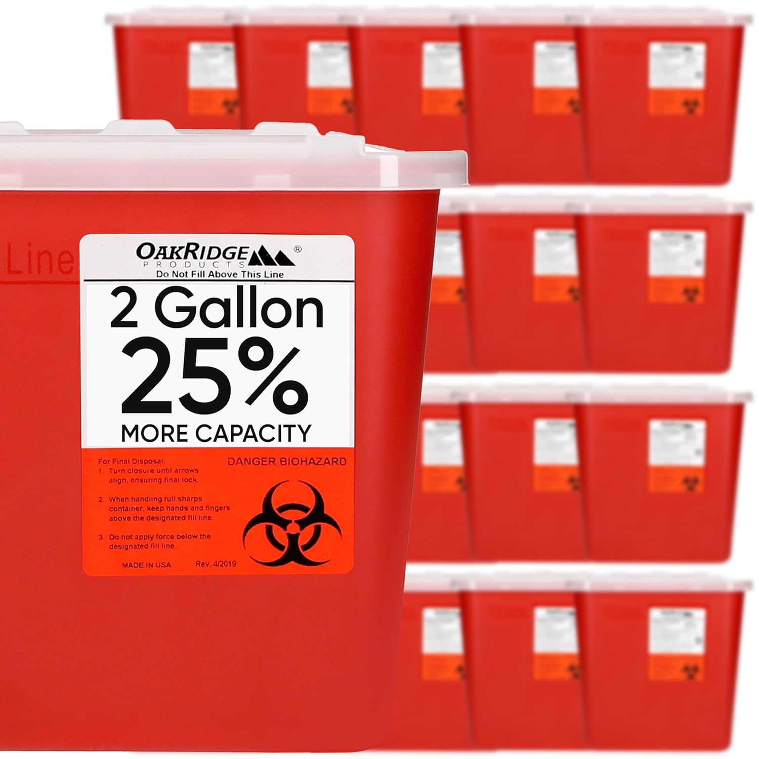 Large Sharps Container for Home Use and Professional Disposal
