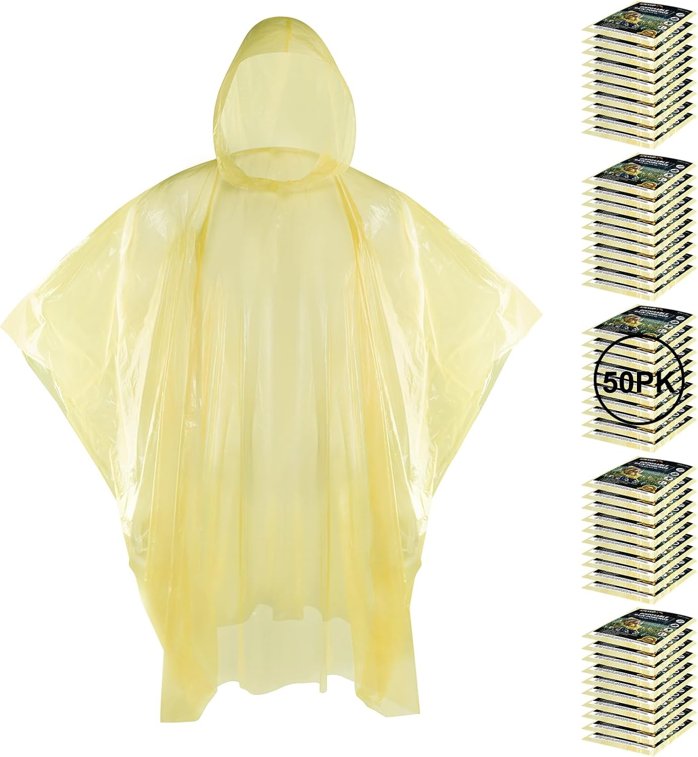 APEXUP Disposable Rain Ponchos for Adults - Lightweight & Durable