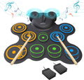 MARVTOWN 10 Pads Electronic Drum Set for Kids - Portable Practice Kit