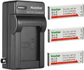 Kastar 3-Pack Battery and AC Wall Charger Replacement for Casio NP-50