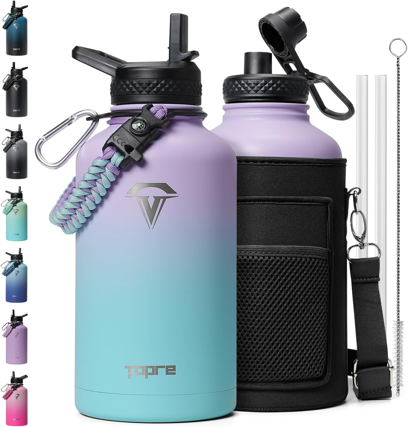 Insulated Water Bottle 64oz for Cold Drinks and Adventures