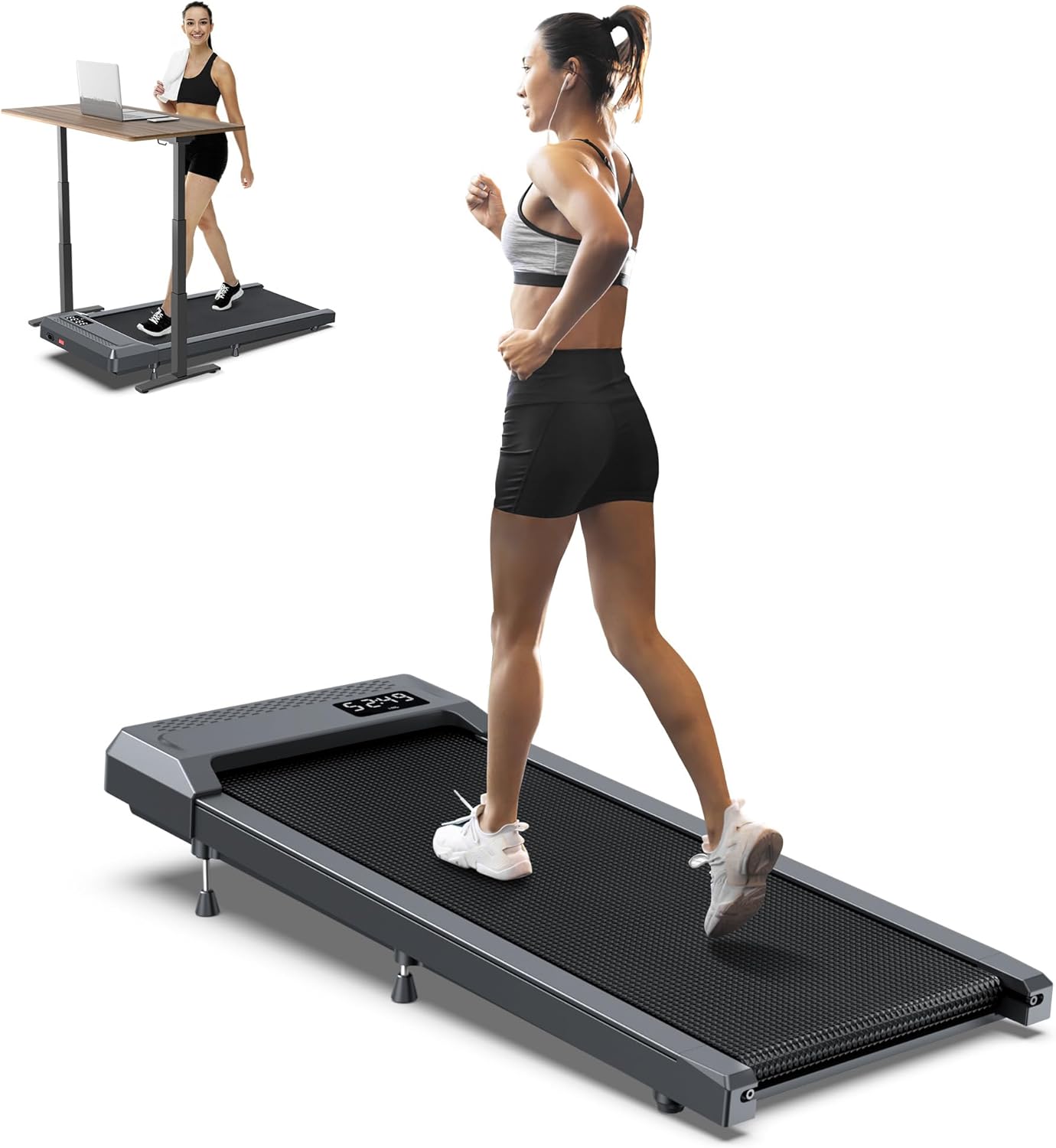 Compact 10% Incline Treadmill for Home Office