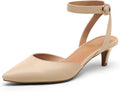 DREAM PAIRS Low Heels for Women Wedding Dress Closed Toe Pumps