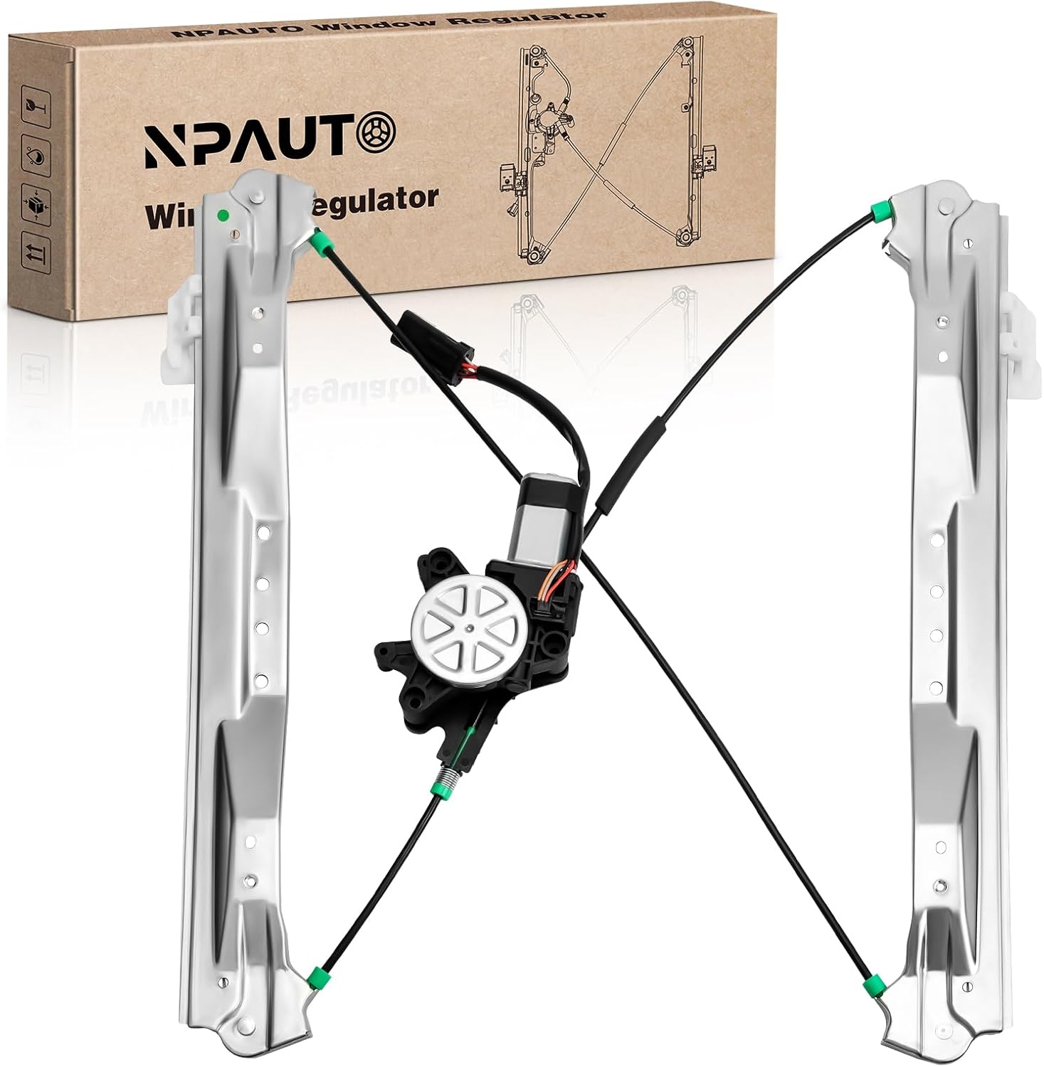 Front Driver Side Power Window Regulator with Motor for Dodge
