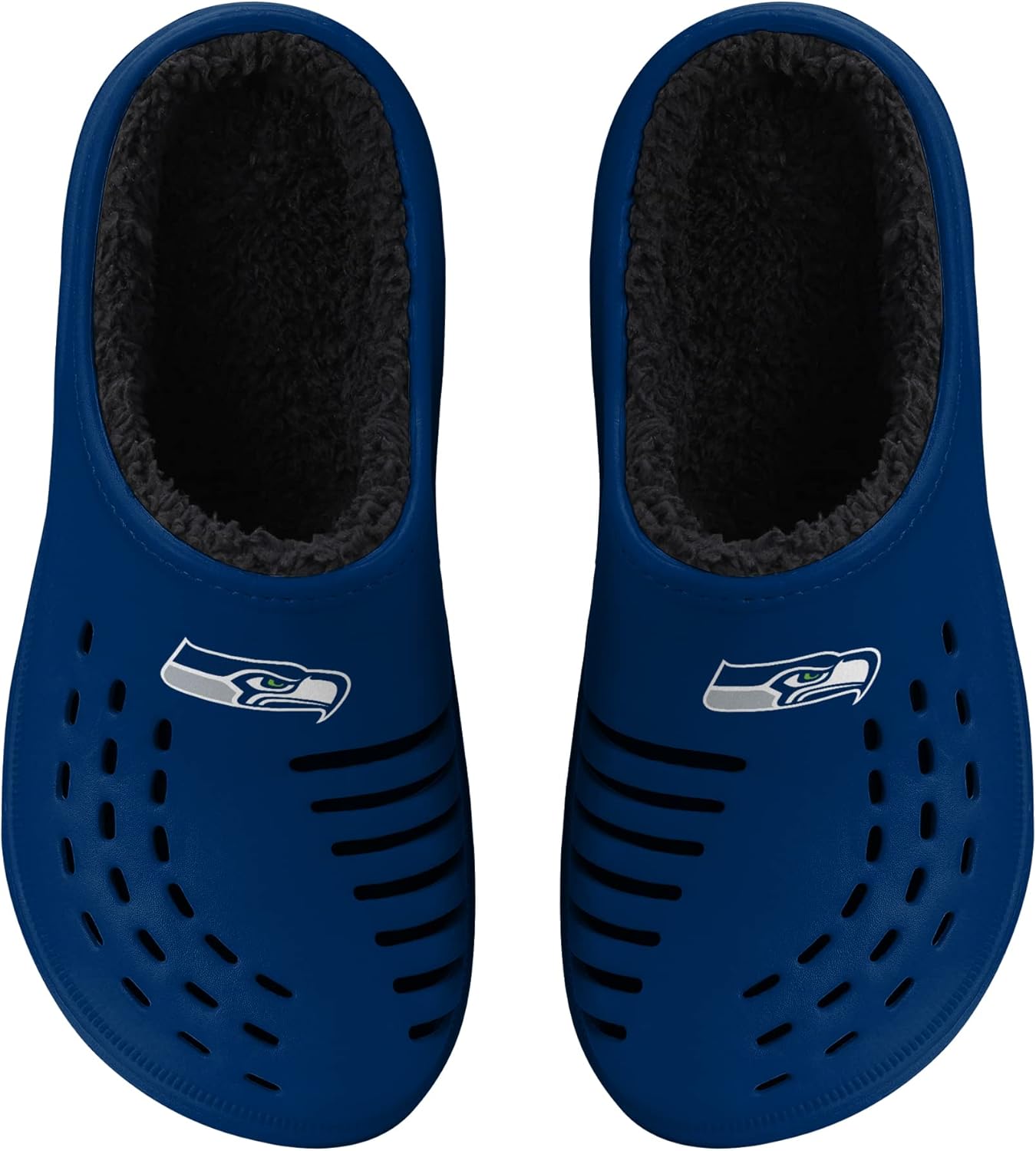 FOCO Men's NFL Sherpa Lined Big Logo Clog for Ultimate Comfort