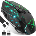 Rechargeable Wireless Gaming Mouse with RGB Lights - Reliable 2.4GHz