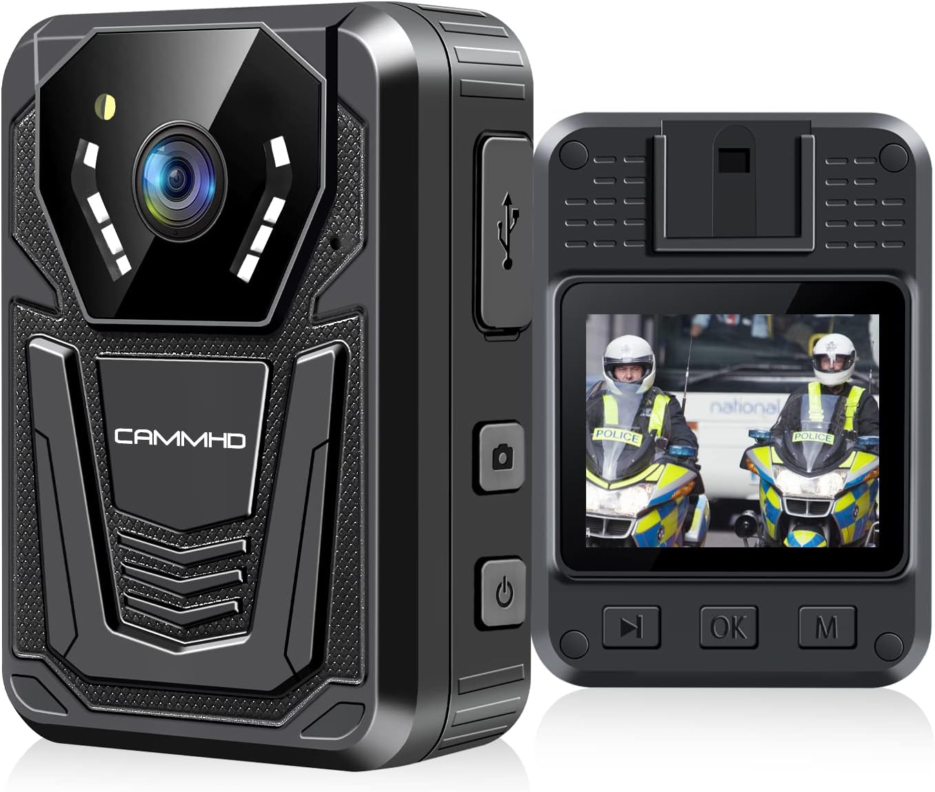 4K Body Camera with Night Vision and 1TB Storage for Law Enforcement