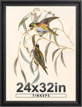 24x32 Poster Frame Black with Curved Extra Wide Edges - Vintage Style
