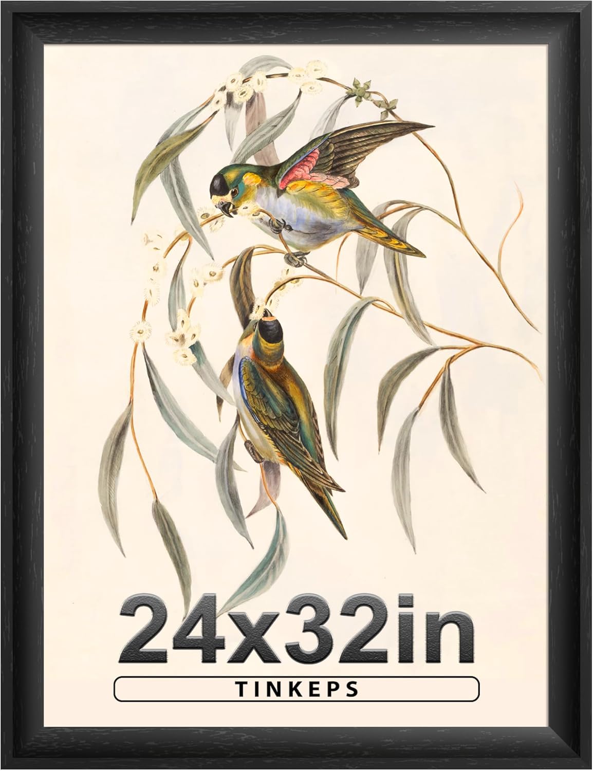 24x32 Vintage Style Poster Frame with Curved Edges for Decor