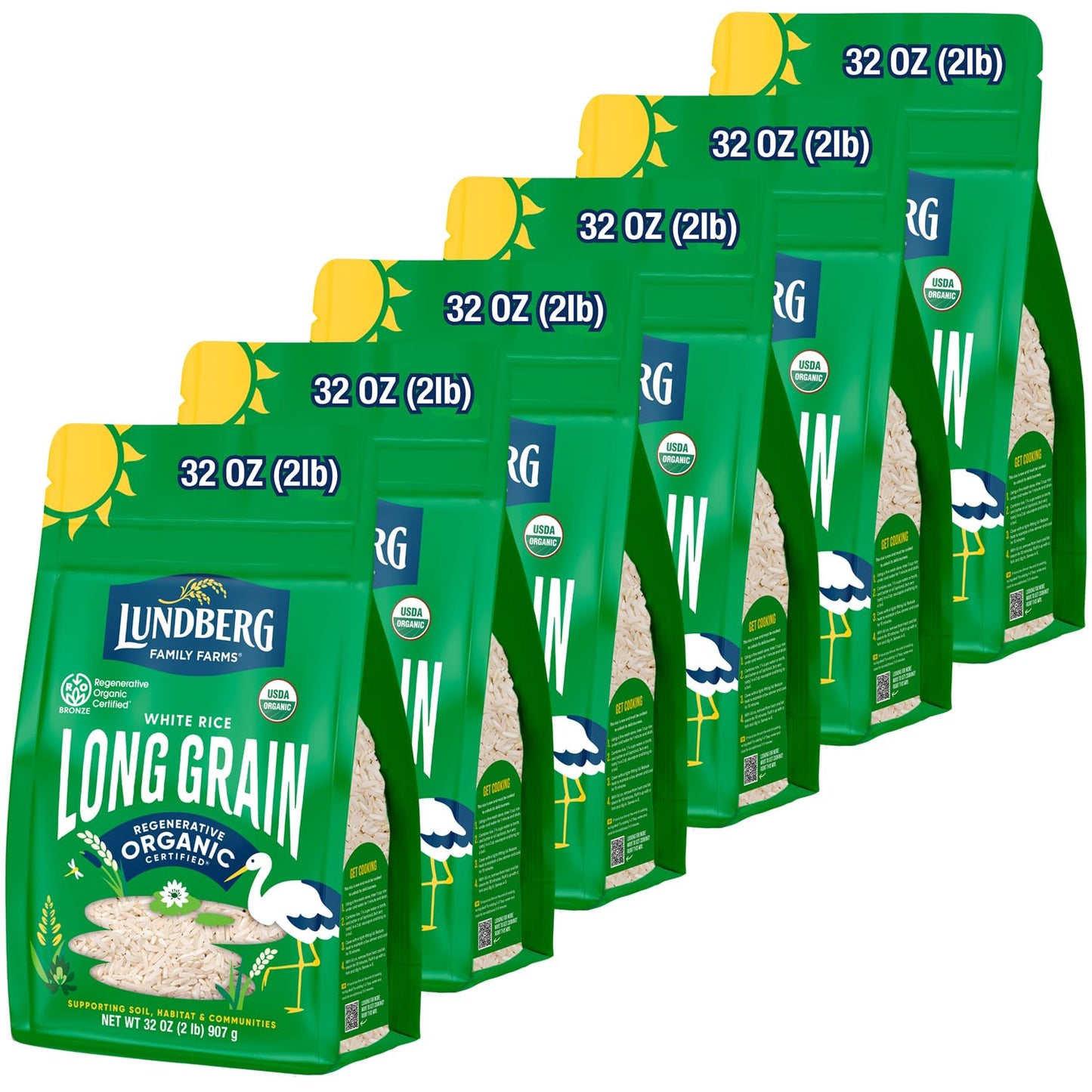 Lundberg White Rice, Regenerative Organic Certified, 6-Pack
