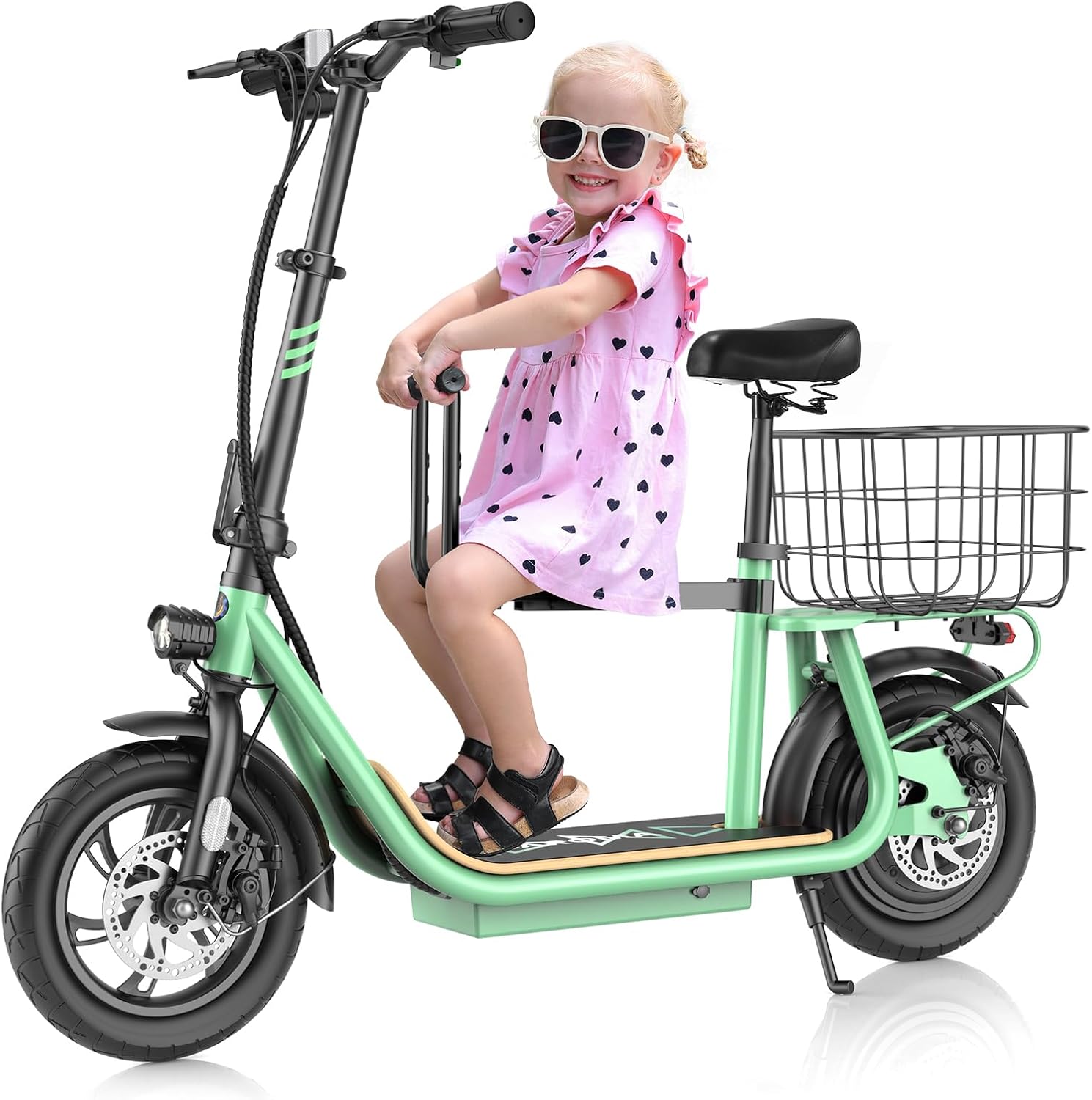 Caroma Peak 1200W Electric Scooter for Adults with Child Seat