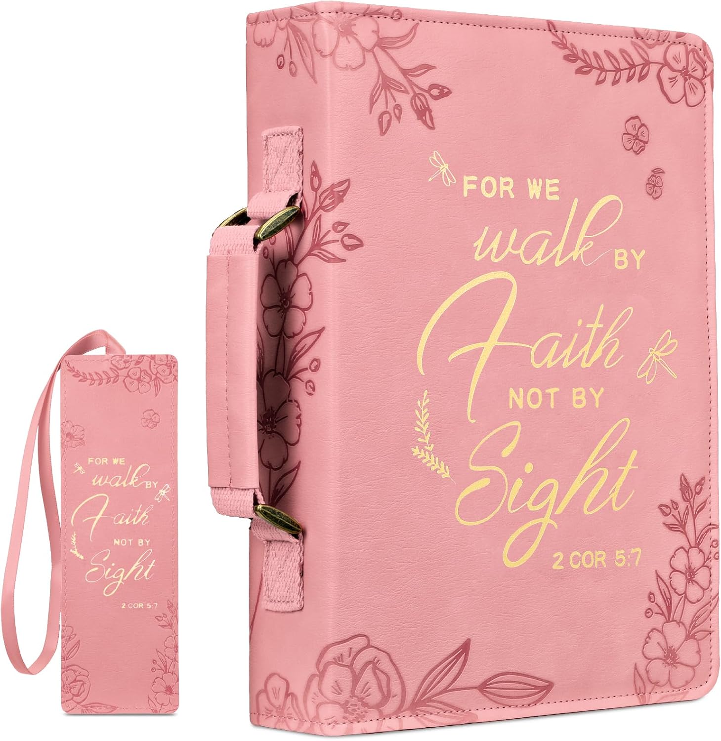 Large Classic Bible Cover in Vegan Leather for Easy Carrying
