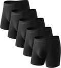 Men's Bamboo Viscose Boxer Briefs - Ride-Up Free Comfort